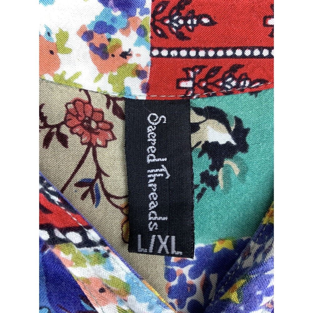 Sacred Threads Button Tunic Blouse Hippie Boho St… - image 2